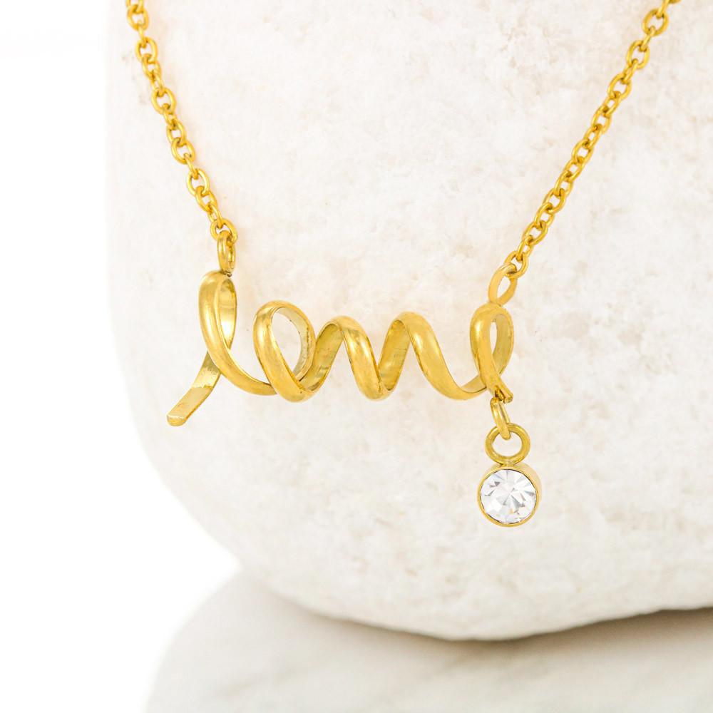 Collar con tarjeta con mensaje para Hija: Recuerda.. Nada te turbe, nada te espante… - Collar Love por siempre Jewelry