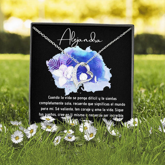 Collar para regalar a Hija, esposa, Mamá, Suegra - Collar Forever Love para la persona que amas y decirle que estás con ella. Jewelry/ForeverLove
