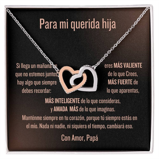 Collar "Unidos por Siempre" - El Susurro de un Padre a su Hija Jewelry <p>Acero Inoxidable Pulido & Acabado en Oro Rosa.</p> Standard Box