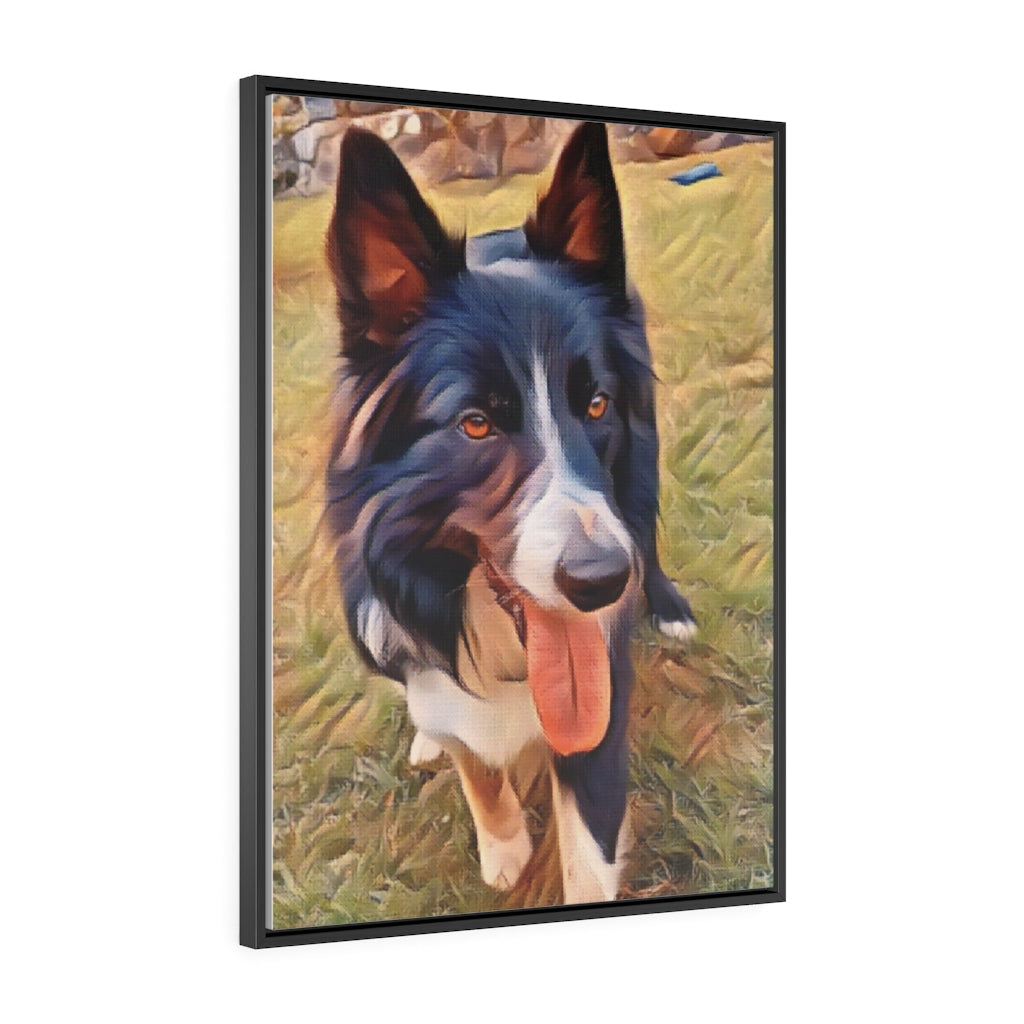 Cuadro de Mascota - Convierte tu foto en un Cuadro de Mascotas - Canva con Marco Lujo Madera Canvas
