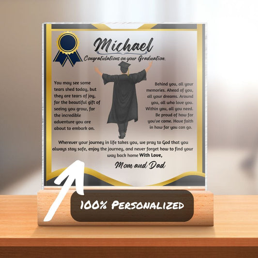 Custom Shiny Acrylic Plaque for Graduation: The Unforgettable and Exclusive Keepsake. Jewelry