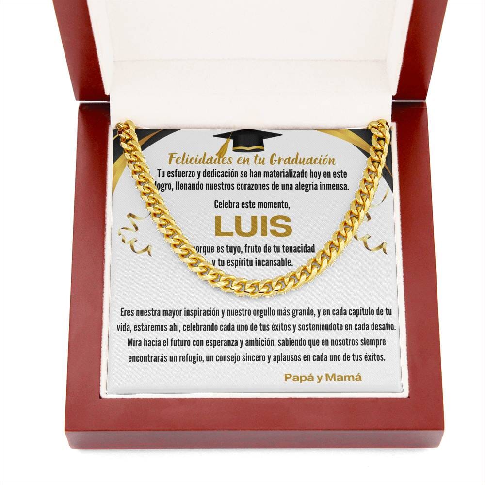 Ecos de Orgullo y Amor: Un Legado de Luz en tu Graduación Jewelry/CubanLink