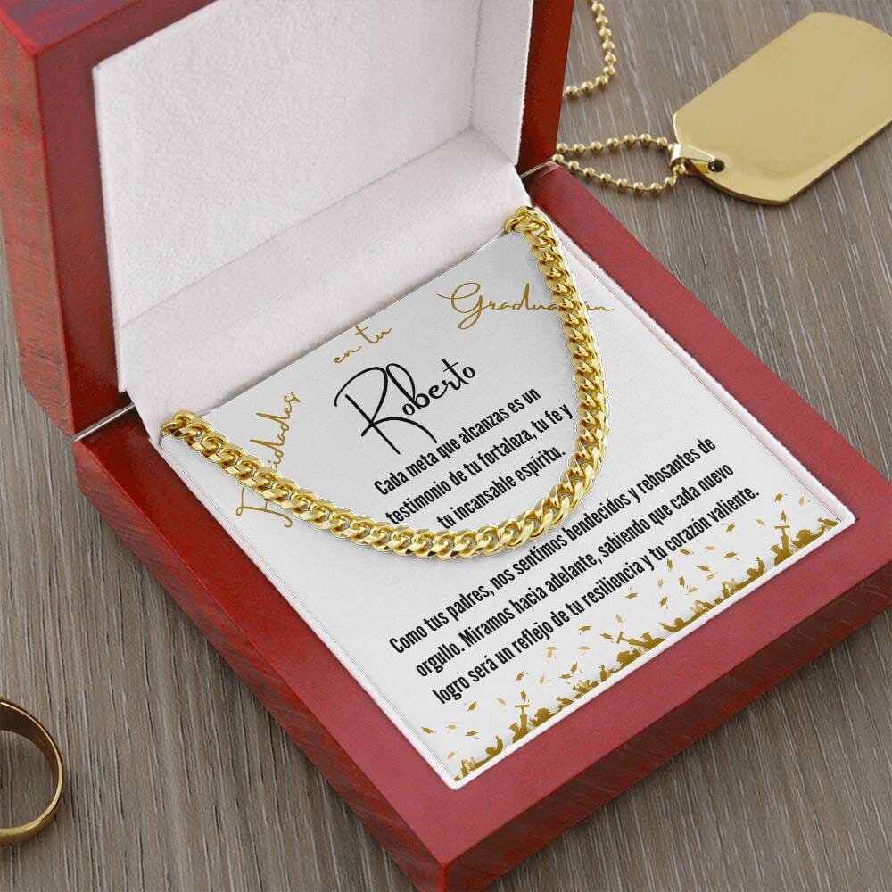 Ecos de Orgullo y Amor: Una Joya para Celebrar Tu Graduación Jewelry/CubanLink <p>Acabado en Oro Amarillo de 14 quilates</p> Luxury Box
