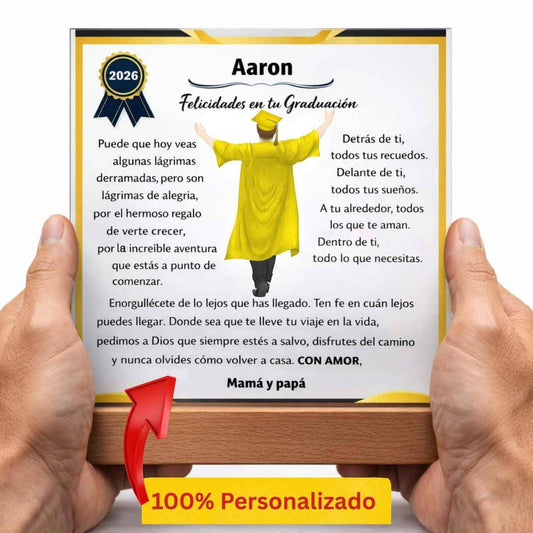 ¡EDICIÓN LIMITADA 2026! Placa De Graduación Personalizada Con LED - El Regalo Que Conmoverá Hasta Las Lágrimas Acrylic/Square