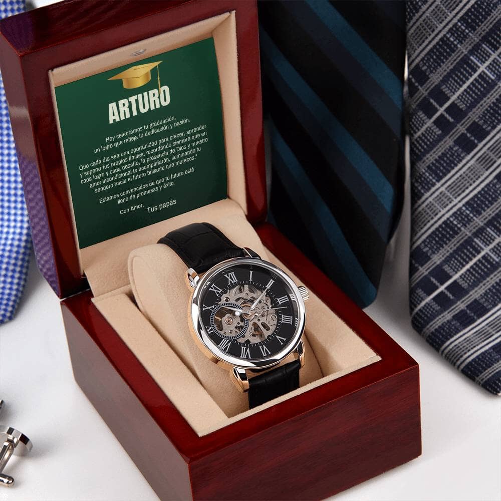 El Tiempo del Éxito: Un Reloj y Promesas para Celebrar tu Graduación Jewelry/Watch