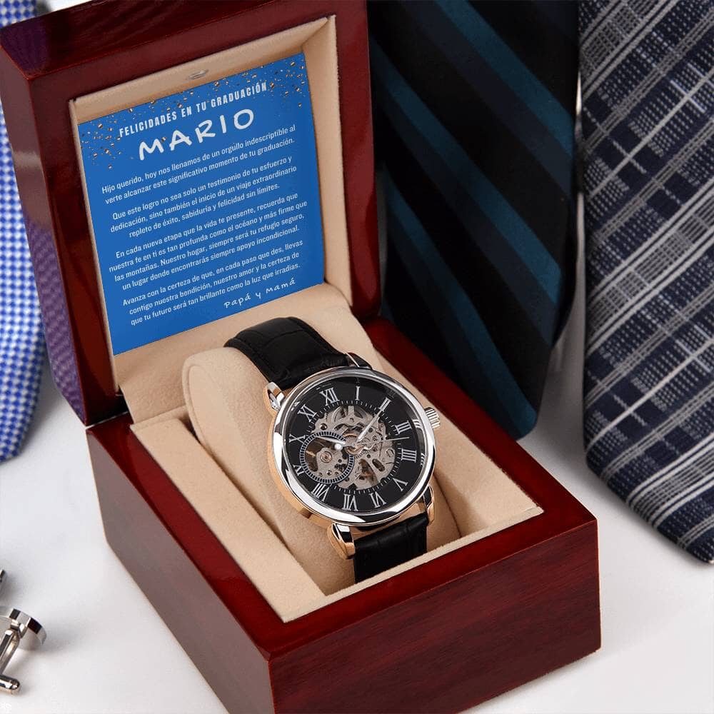 El Tiempo del Orgullo: Un Legado de Amor y Éxito para tu Graduado Jewelry/Watch