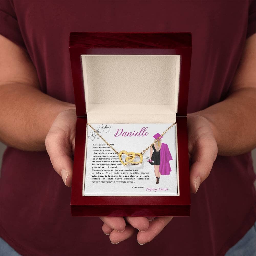 Encanto de Graduación: Collar Corazones Entrelazados con Emotiva Tarjeta Jewelry/InterlockingHearts