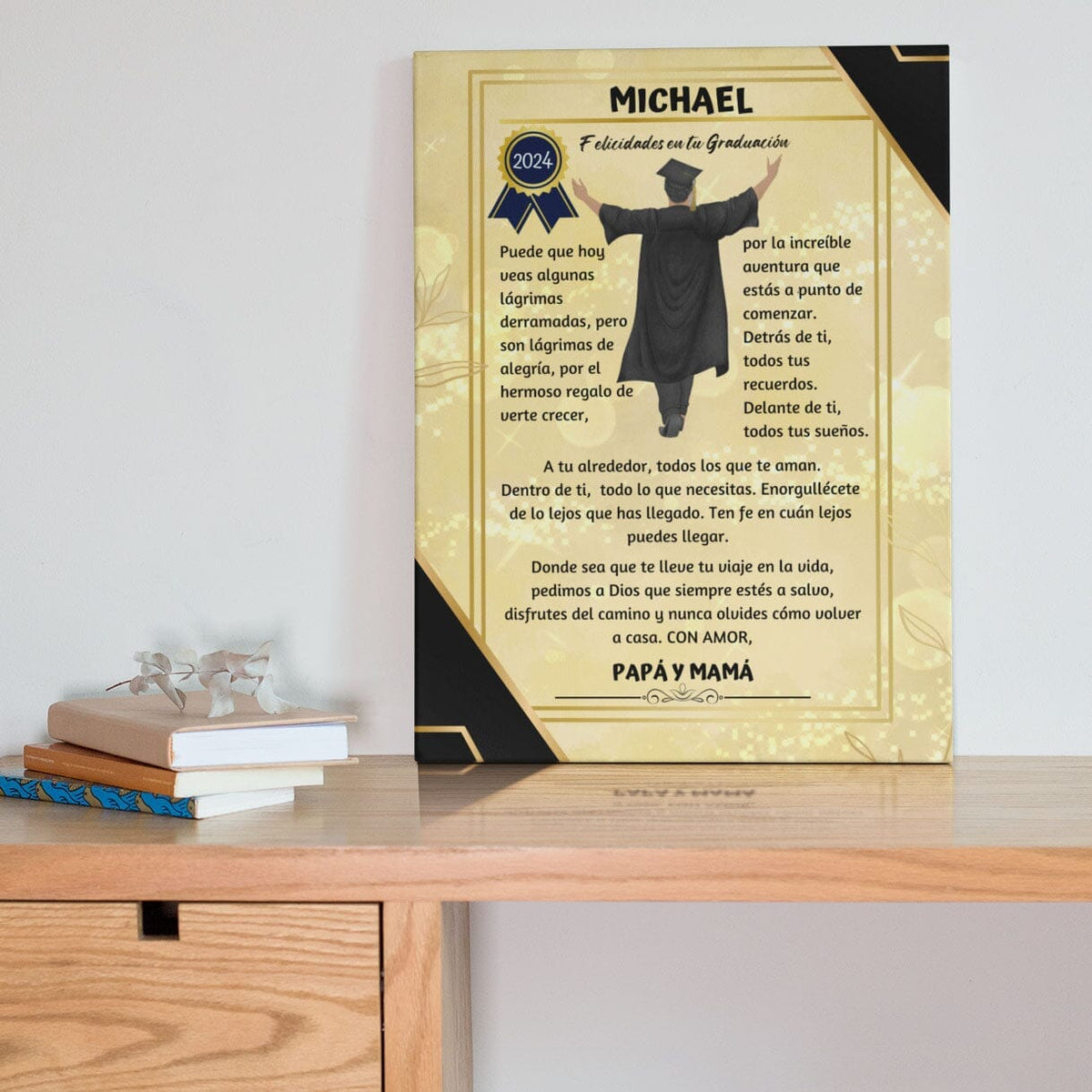 Eterniza el Orgullo y el Amor: El Regalo de Graduación Perfecto. Lienzo de graduación un reconocimiento para toda la vida Wall Art