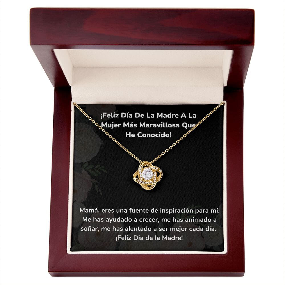 ¡Feliz Día De La Madre A La Mujer Más Maravillosa Que He Conocido! Jewelry ShineOn Fulfillment <p>Acabado en Oro Amarillo de 18 quilates</p> Luxury Box 