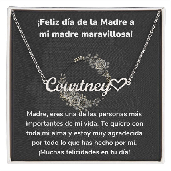 ¡Feliz día de la Madre a mi madre maravillosa! - Collar Personalizado Con Nombre Corazón - Mamá Jewelry/NameNecklaceHeart ShineOn Fulfillment 