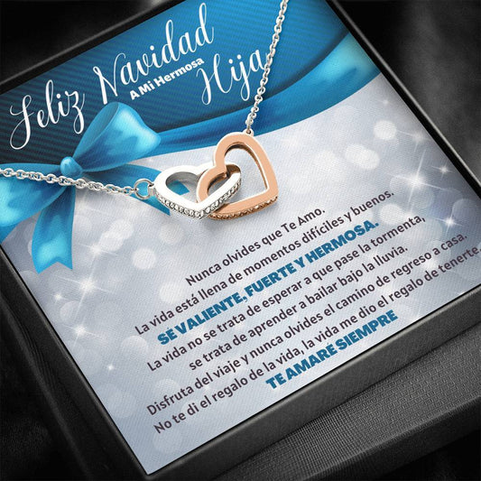 Feliz Navidad a Mi Hermosa Hija - Collar Corazones entrelazados Jewelry/InterlockingHearts