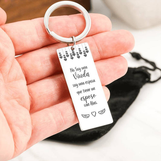 Hermoso llavero para regalar a mamá que recuerda con cariño a papá que está en el cielo. Jewelry