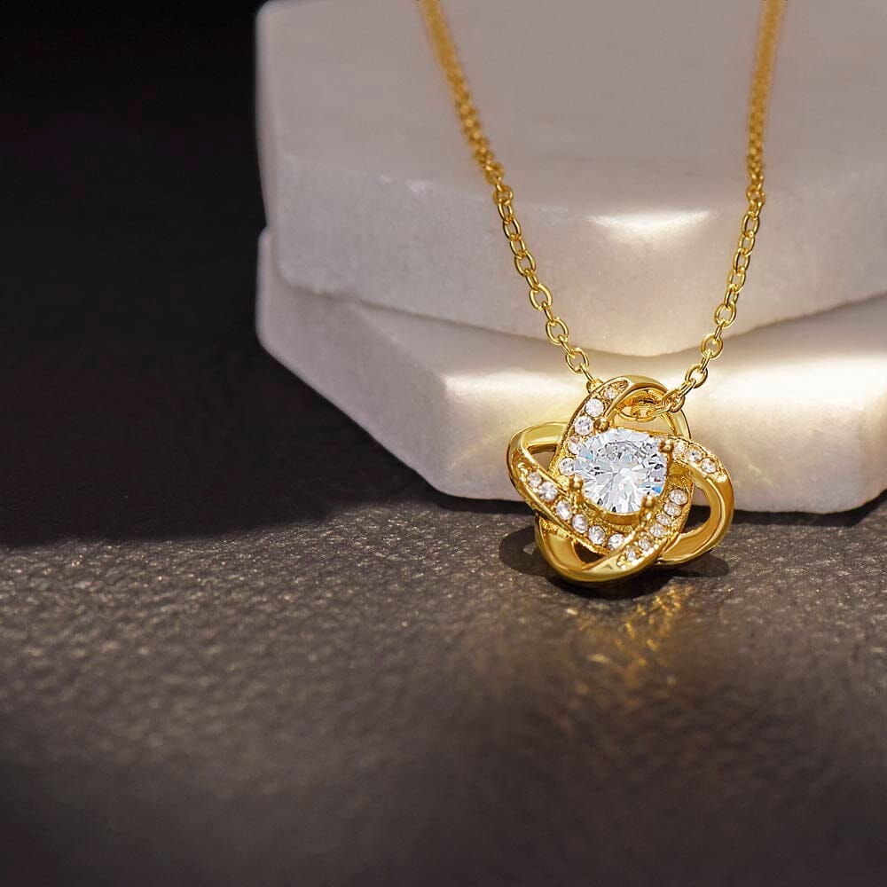 Regalo para Mamá en su día - Cuando pienso en todas las cosas que... - Collar Nudo de Amor con Caja de regalo y Tarjeta personalizada Jewelry/LoveKnot