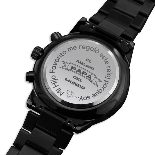 Regalo para Papá de su Hijo Favorito - Reloj de Acero Inoxidable Jewelry/Watch