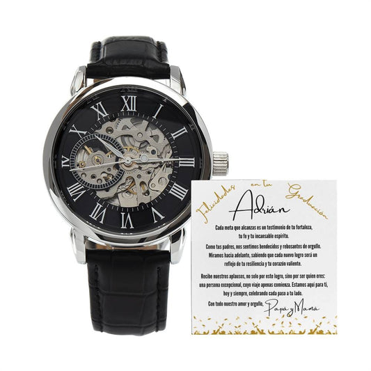 Tiempo Eterno: Un Reloj y Palabras que Marcan el Comienzo de tu Legado Jewelry/Watch
