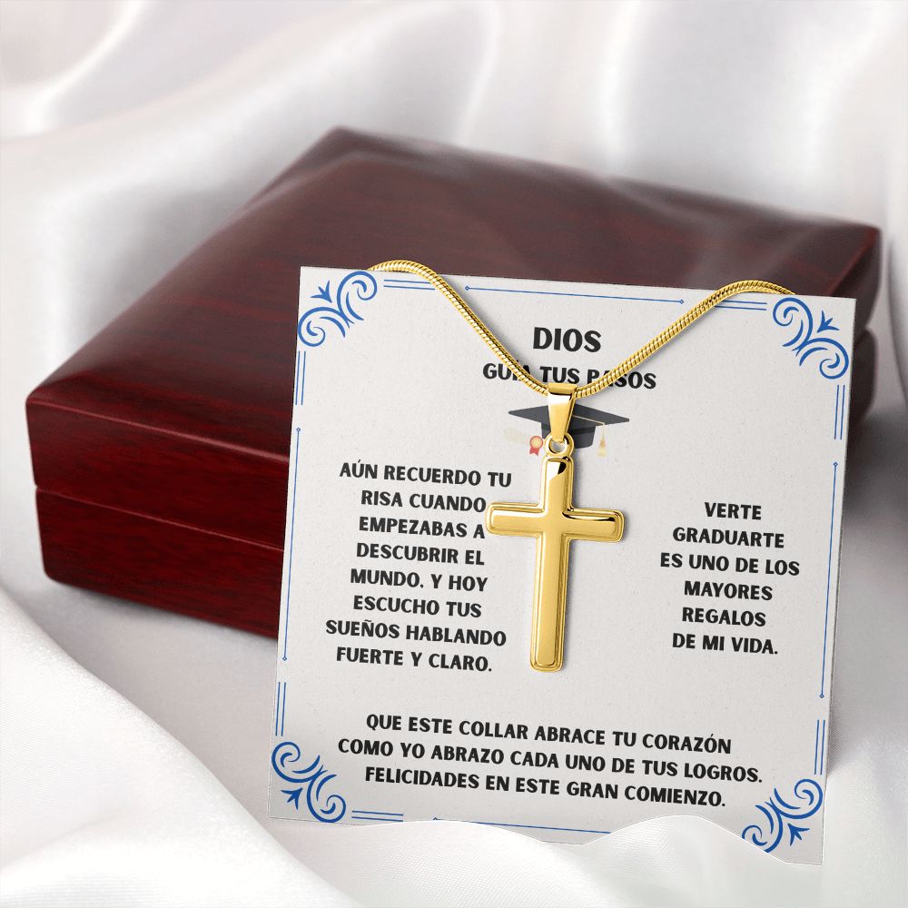 Un Nuevo Comienzo Bajo la Guía de Dios – Cruz Personalizada de Graduación Jewelry