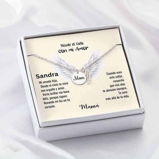 Un regalo que lleva esperanza, calma y cariño, como un susurro del cielo: Collar conmemorativo MOM Jewelry Polished Stainless Steel Standard Box