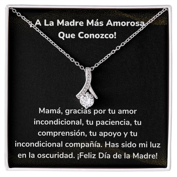 ¡ A La Madre Más Amorosa Que Conozco! Collar Belleza Seductora (Alluring Beauty) Para Mamá Jewelry ShineOn Fulfillment Acabado en oro blanco de 14 k Standard Box 