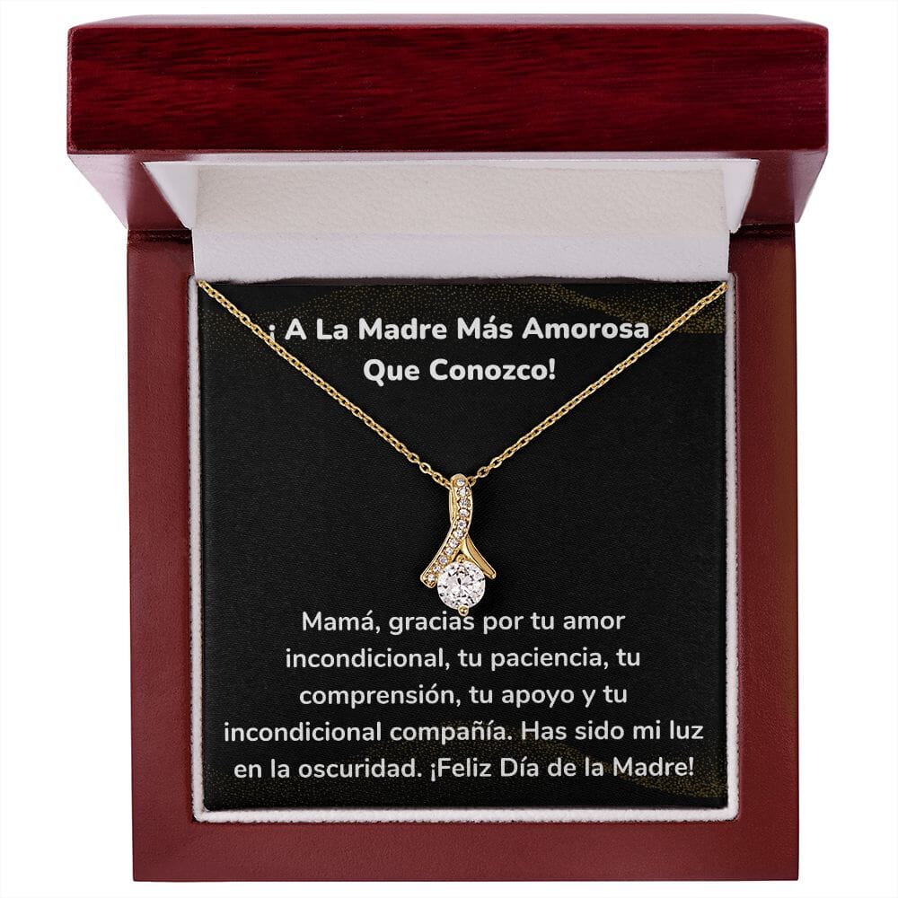¡ A La Madre Más Amorosa Que Conozco! Collar Belleza Seductora (Alluring Beauty) Para Mamá Jewelry/AlluringBeauty Acabado en Oro Amarillo de 18 quilates Luxury Box 