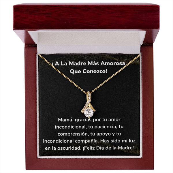 ¡ A La Madre Más Amorosa Que Conozco! Collar Belleza Seductora (Alluring Beauty) Para Mamá Jewelry/AlluringBeauty Acabado en Oro Amarillo de 18 quilates Luxury Box 