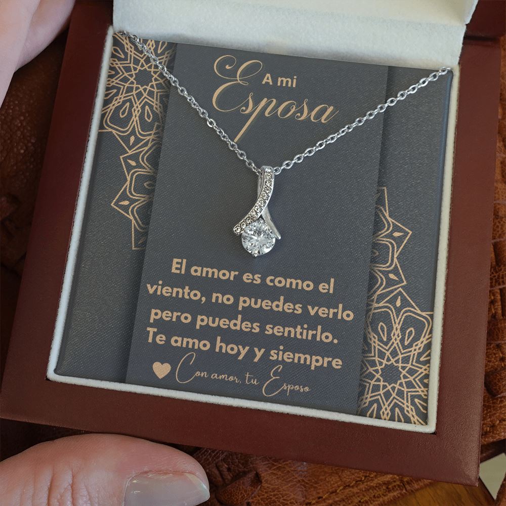 A Mi Esposa - El Amor es como el Viento - Collar Alluring Beauty Jewelry/AlluringBeauty Mahogany Style Luxury Box 