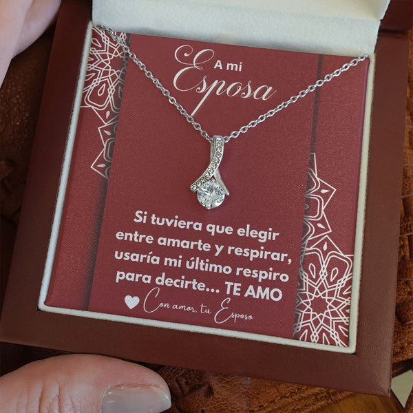 A mi Esposa - si tuviera que elegir - Collar Alluring Beauty Jewelry/AlluringBeauty Mahogany Style Luxury Box 