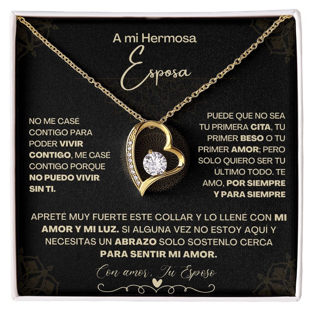 A Mi Hermosa Esposa - Collar Pendiente Forever Love (Amor Por Siempre) Jewelry/ForeverLove 