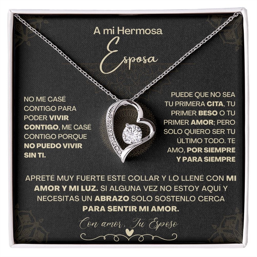 A Mi Hermosa Esposa - Collar Pendiente Forever Love (Amor Por Siempre) Jewelry/ForeverLove 