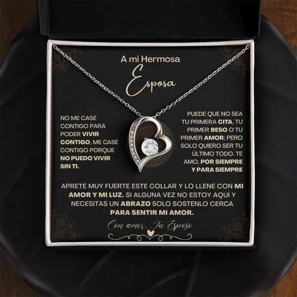 A Mi Hermosa Esposa - Collar Pendiente Forever Love (Amor Por Siempre) Jewelry ShineOn Fulfillment 