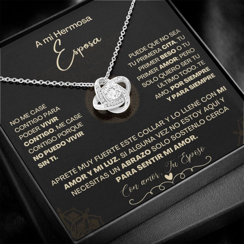 A Mi Hermosa Esposa - Collar Pendiente Love Knot (Nudo de Amor) Jewelry/LoveKnot 