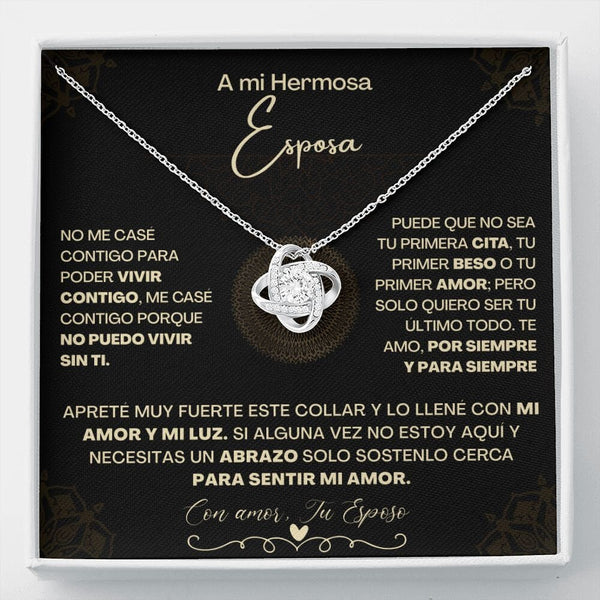 A Mi Hermosa Esposa - Collar Pendiente Love Knot (Nudo de Amor) Jewelry/LoveKnot 