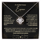 A Mi Hermosa Esposa - Collar Pendiente Love Knot (Nudo de Amor) Jewelry ShineOn Fulfillment Acabado en oro blanco de 14 k Standard Box 