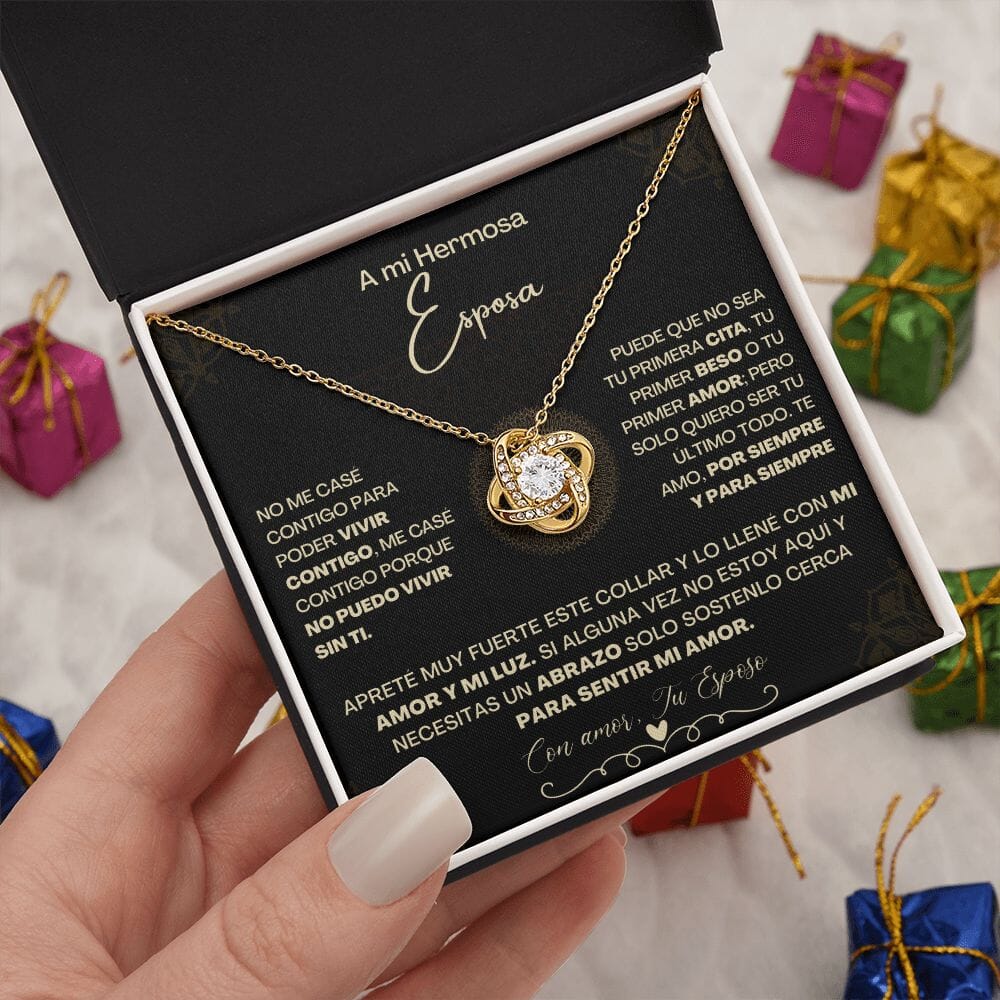 A Mi Hermosa Esposa - Collar Pendiente Love Knot (Nudo de Amor) Jewelry/LoveKnot 