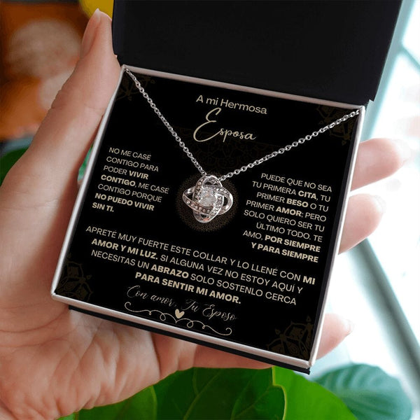 A Mi Hermosa Esposa - Collar Pendiente Love Knot (Nudo de Amor) Jewelry/LoveKnot 