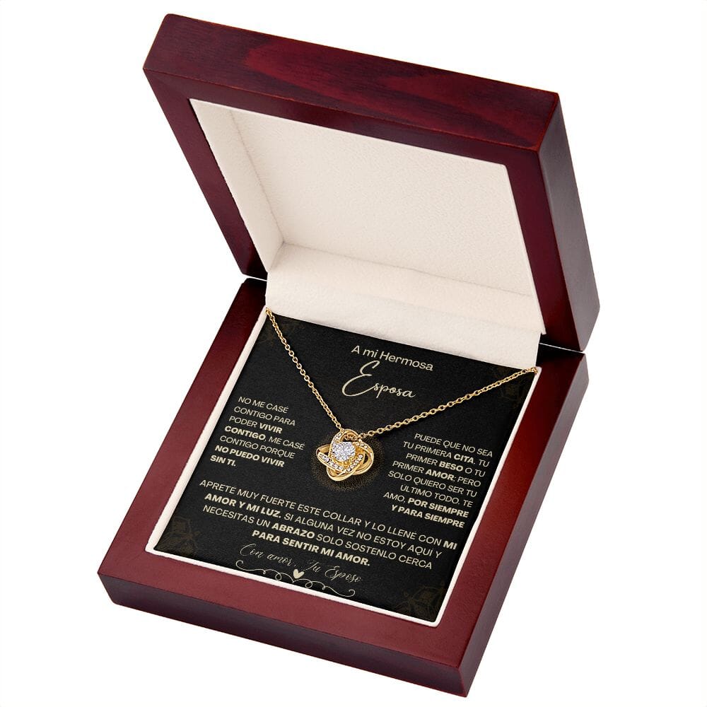 A Mi Hermosa Esposa - Collar Pendiente Love Knot (Nudo de Amor) Jewelry/LoveKnot 