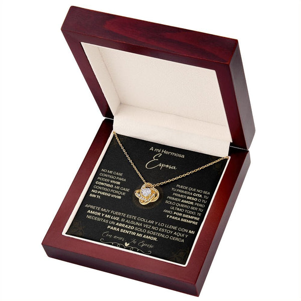 A Mi Hermosa Esposa - Collar Pendiente Love Knot (Nudo de Amor) Jewelry/LoveKnot 