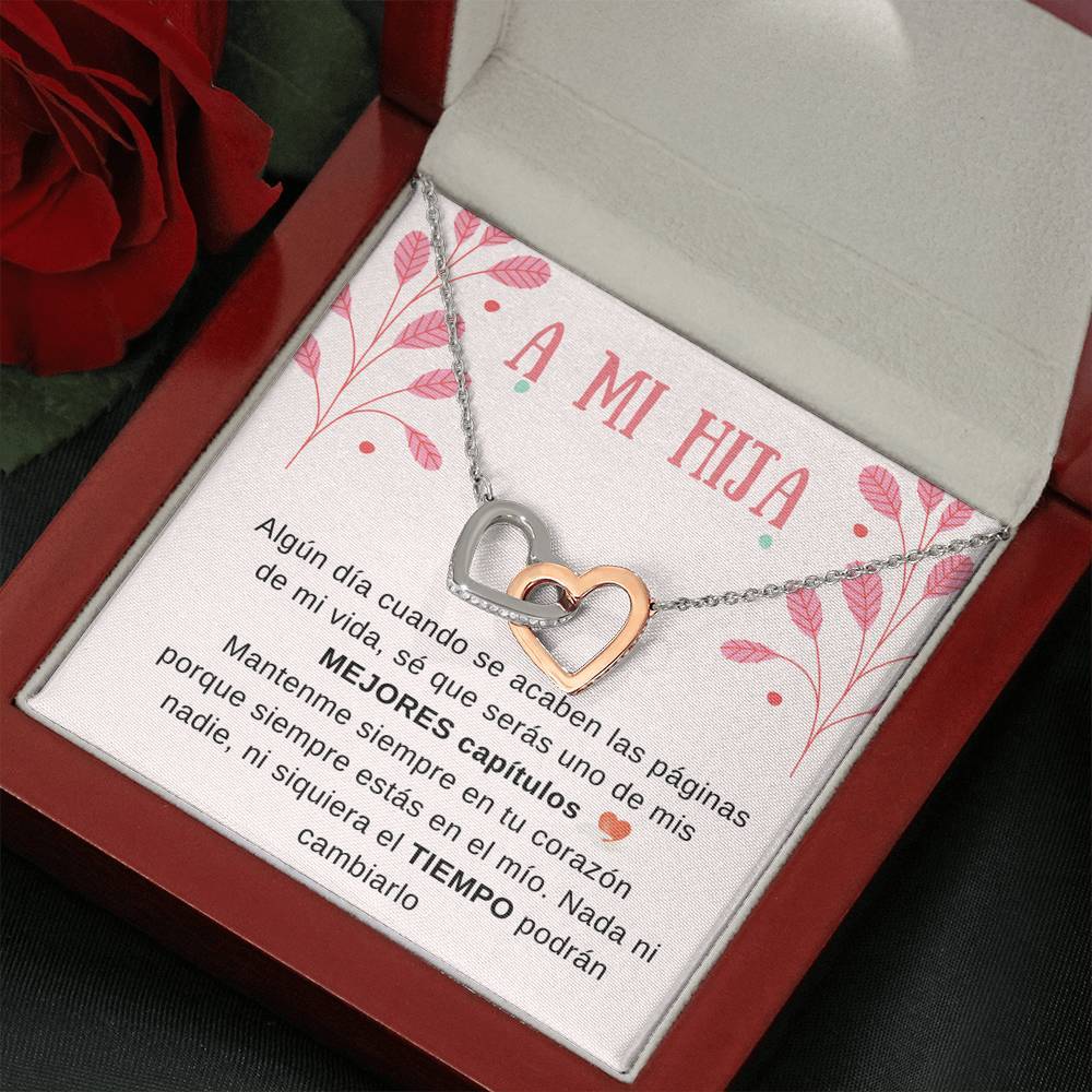 A MI HERMOSA HIJA - Los mejores capítulos de mi vida - Corazones entrelazados - Personaliza la tarjeta con su nombre Jewelry/InterlockingHearts 