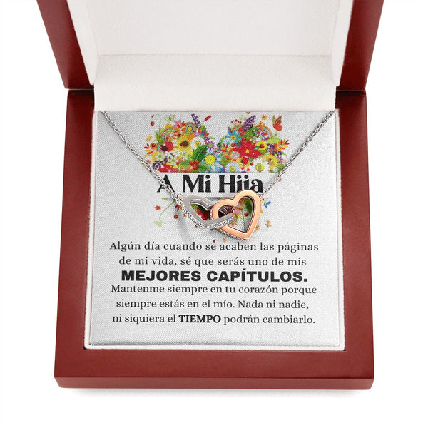 A MI HERMOSA HIJA - Mantenme siempre en tu corazón - Corazones entrelazados Jewelry/InterlockingHearts 