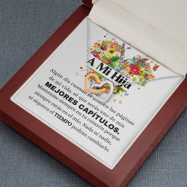 A MI HERMOSA HIJA - Mantenme siempre en tu corazón - Corazones entrelazados Jewelry/InterlockingHearts 