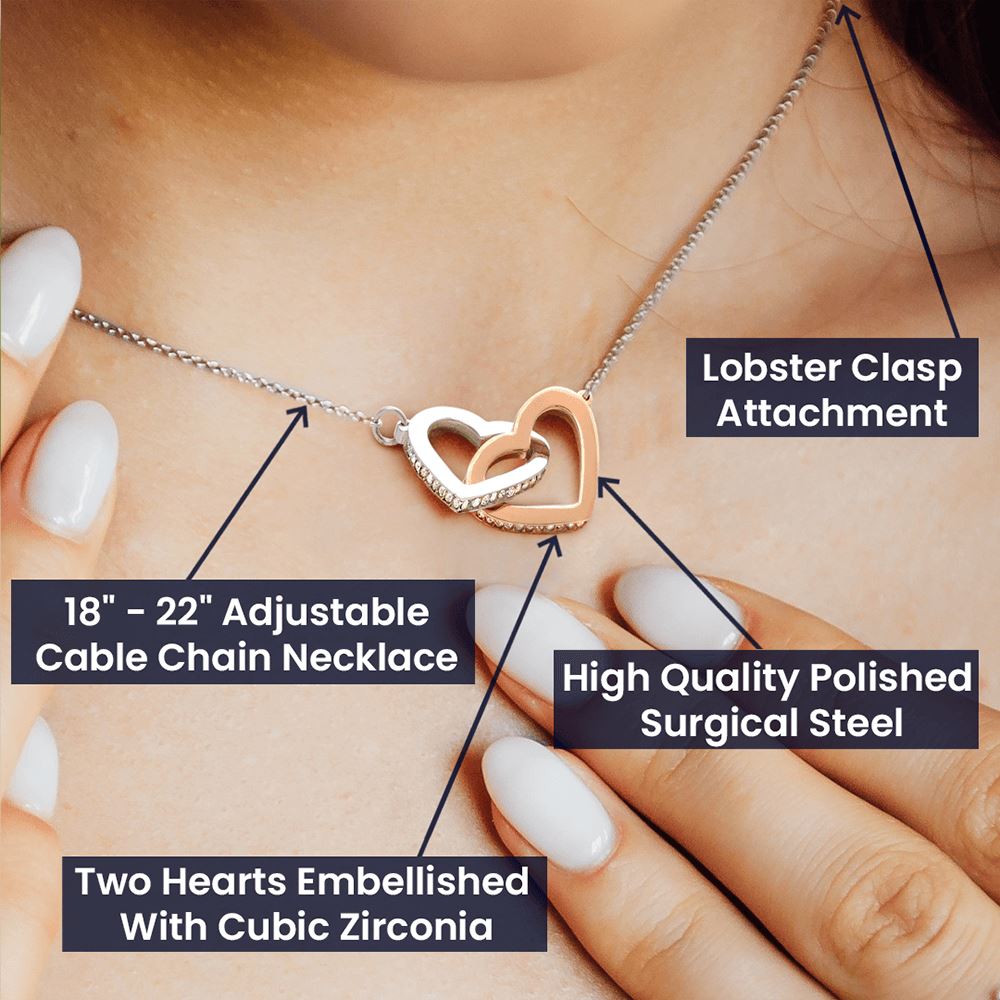 A MI HERMOSA HIJA - Mantenme siempre en tu corazón - Corazones entrelazados Jewelry/InterlockingHearts 
