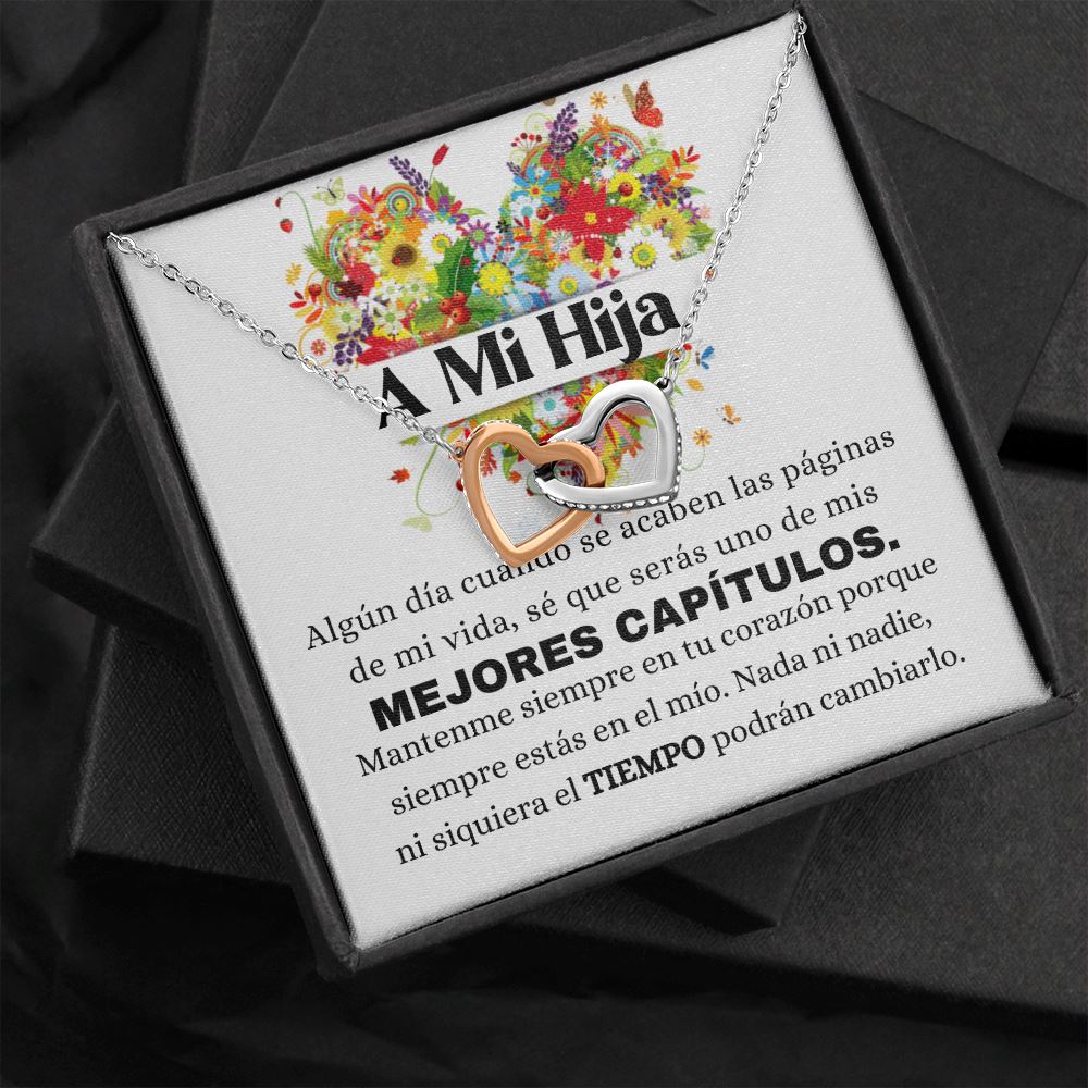 A MI HERMOSA HIJA - Mantenme siempre en tu corazón - Corazones entrelazados Jewelry/InterlockingHearts 