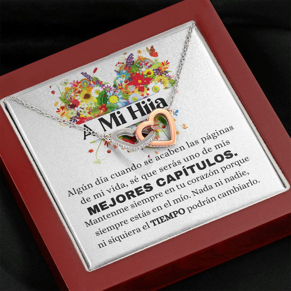 A MI HERMOSA HIJA - Mantenme siempre en tu corazón - Corazones entrelazados Jewelry/InterlockingHearts 