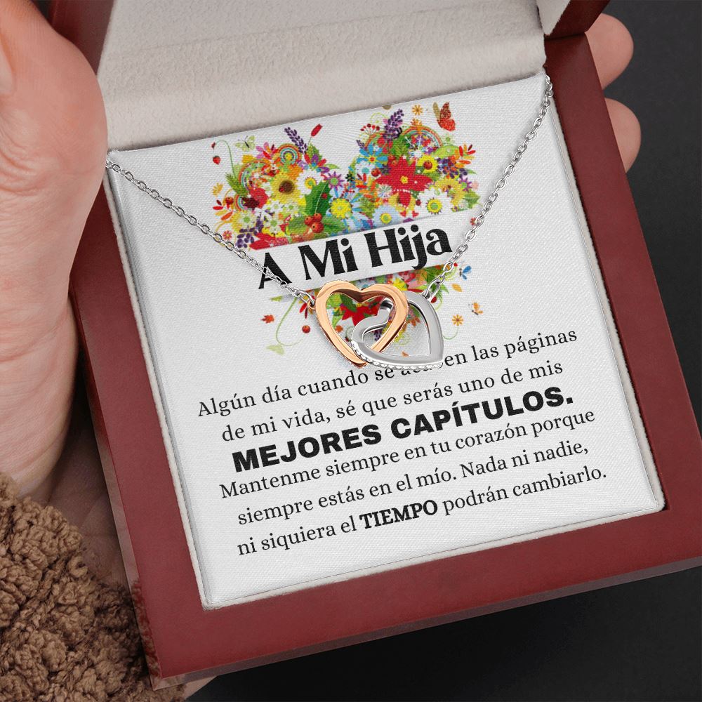 A MI HERMOSA HIJA - Mantenme siempre en tu corazón - Corazones entrelazados Jewelry/InterlockingHearts 