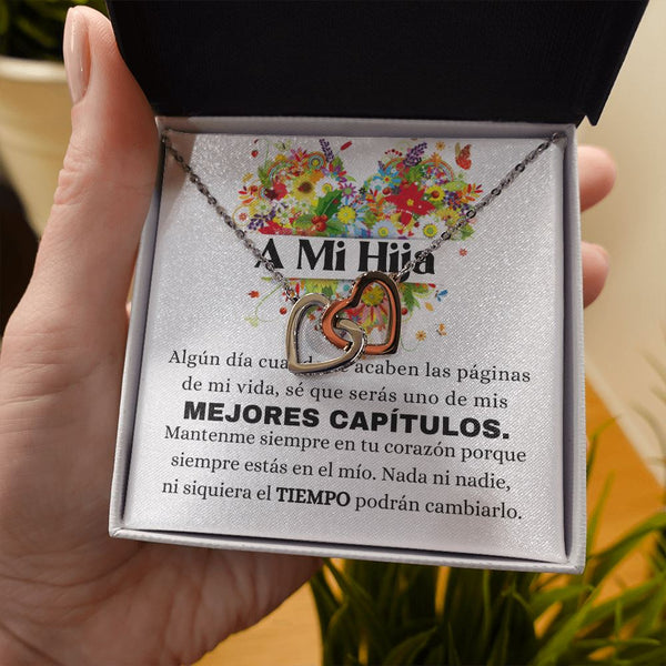A MI HERMOSA HIJA - Mantenme siempre en tu corazón - Corazones entrelazados Jewelry/InterlockingHearts 