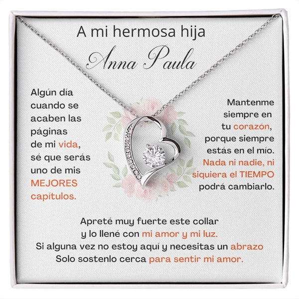 A Mi Hermosa Hija Personalizado- SÉ QUE SERÁS UNO DE MIS MEJORES CAPÍTULOS - Collar Forever Love -Amor por siempre Jewelry/ForeverLove 