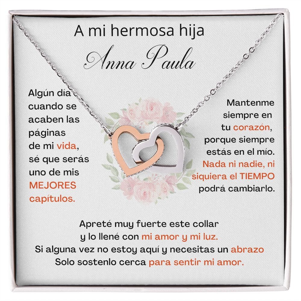 A Mi Hermosa Hija Personalizado- SÉ QUE SERÁS UNO DE MIS MEJORES CAPÍTULOS - Corazones Entrelazados Jewelry/InterlockingHearts 