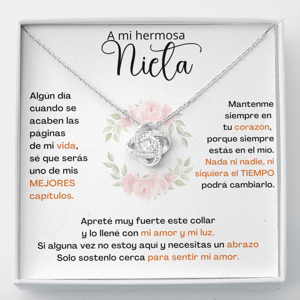 A Mi Hermosa Nieta - SÉ QUE SERÁS UNO DE MIS MEJORES CAPÍTULOS - Collar de Nudo de Amor Jewelry/LoveKnot 