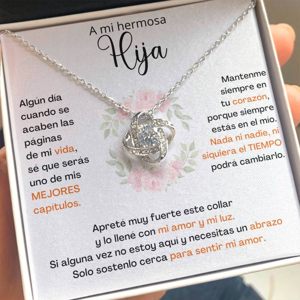 A Mi Hija - SÉ QUE SERÁS UNO DE MIS MEJORES CAPÍTULOS - Collar de Nudo de Amor V2 Jewelry/LoveKnot 