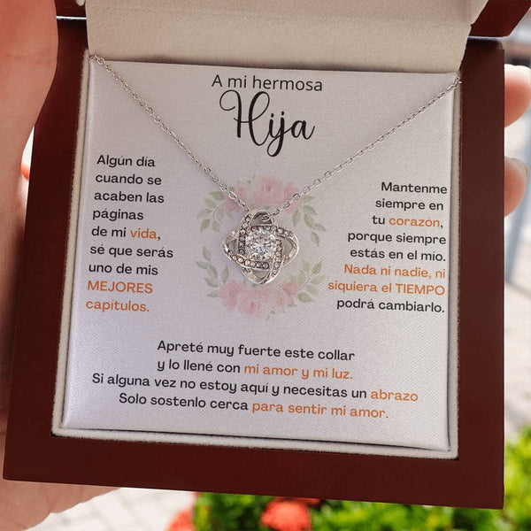 A Mi Hija - SÉ QUE SERÁS UNO DE MIS MEJORES CAPÍTULOS - Collar de Nudo de Amor V2 Jewelry/LoveKnot 