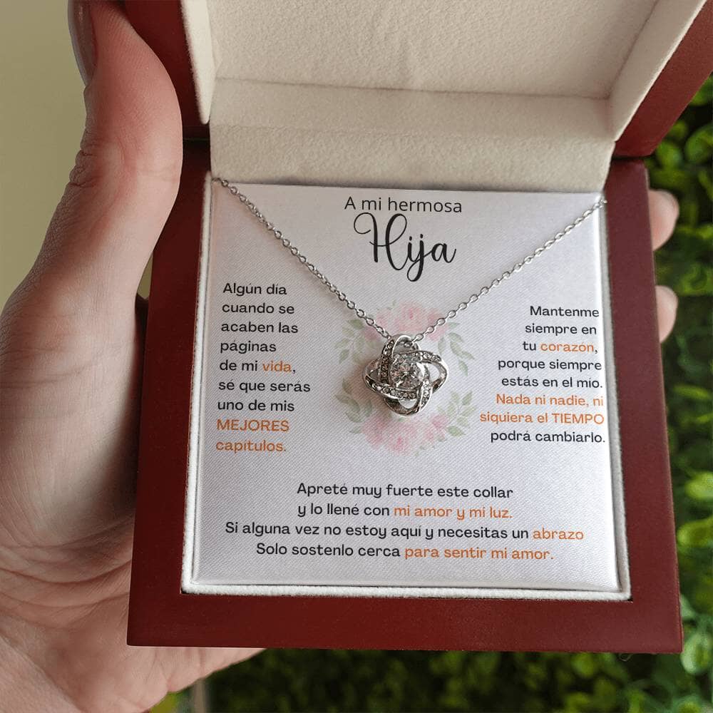 A Mi Hija - SÉ QUE SERÁS UNO DE MIS MEJORES CAPÍTULOS - Collar de Nudo de Amor V2 Jewelry/LoveKnot 